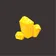A gold ore over a black background