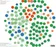 A graph with colored nodes